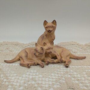 Vintage Enesco Border Fine Arts Cubist Cat Figurine